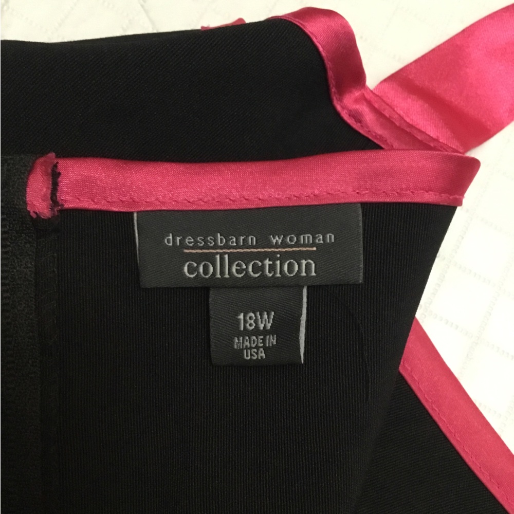 dressbarn Black Dress with Pink Trim - Picture 6 of 13